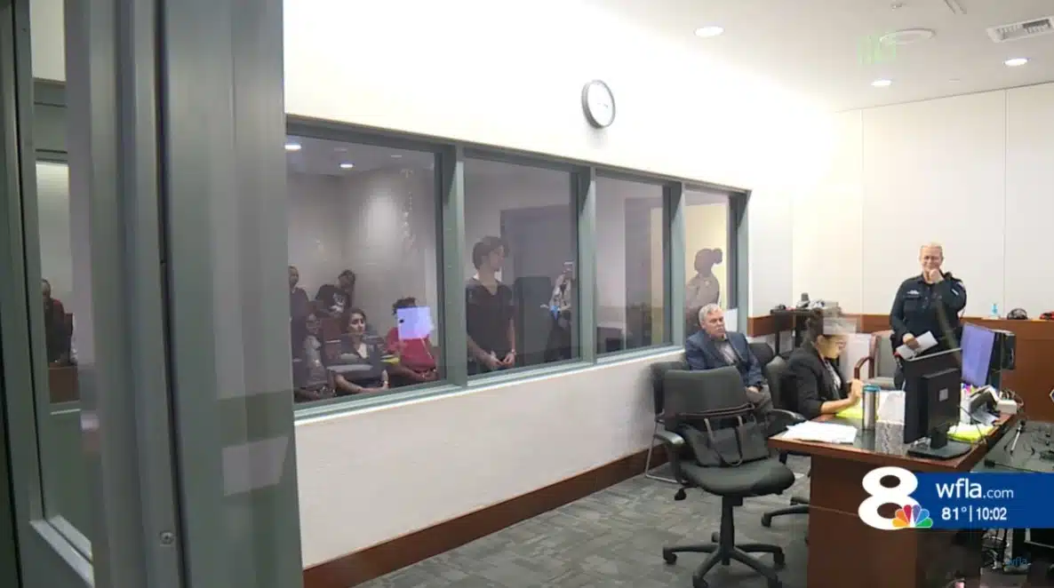 Austin Fletcher, 16, appears in Las Vegas Justice Court on May 9, 2025. (KLAS)